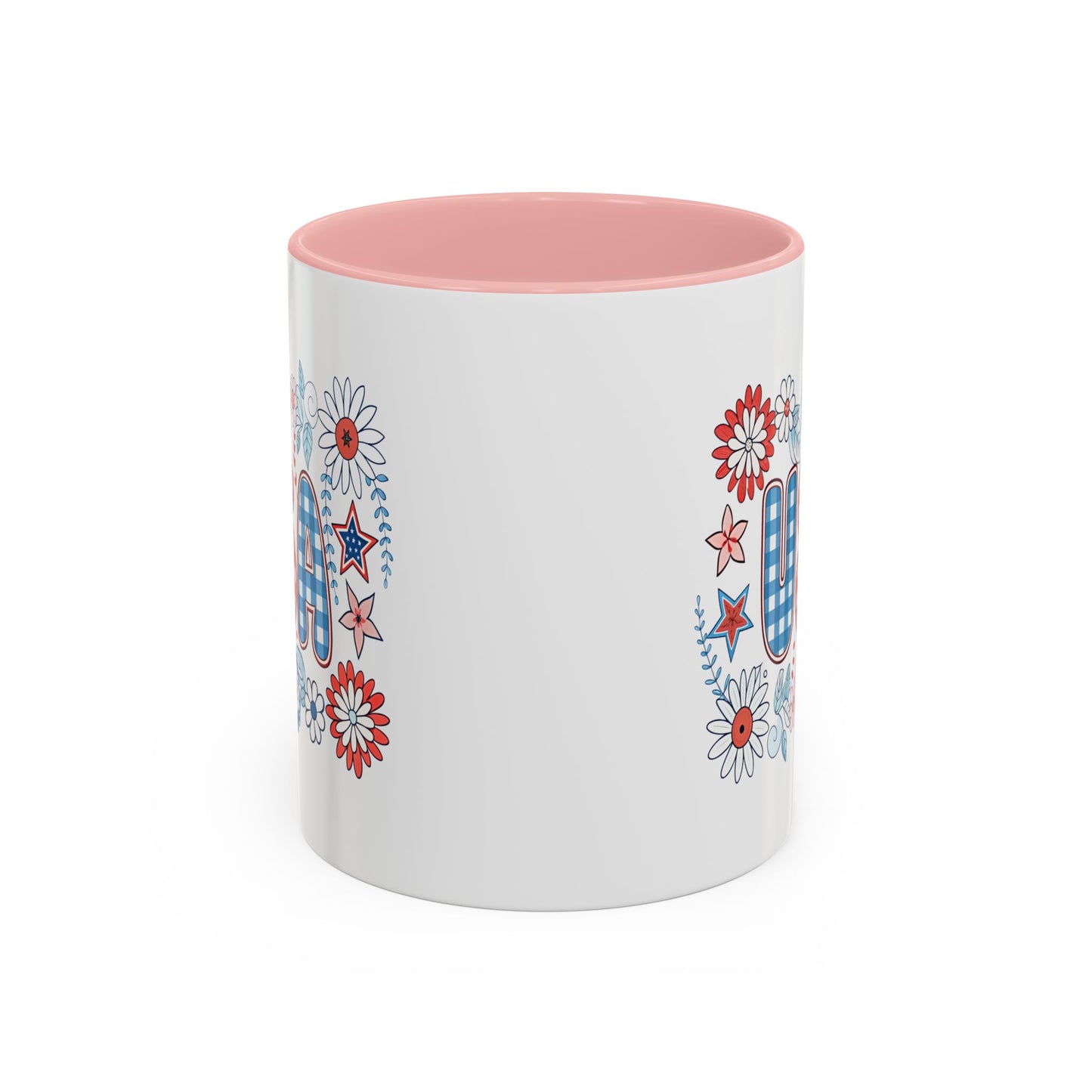 4th of July Mug - USA Preppy Floral