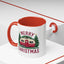 Christmas Mug - Merry Christmas Maroon Text Camper Trees