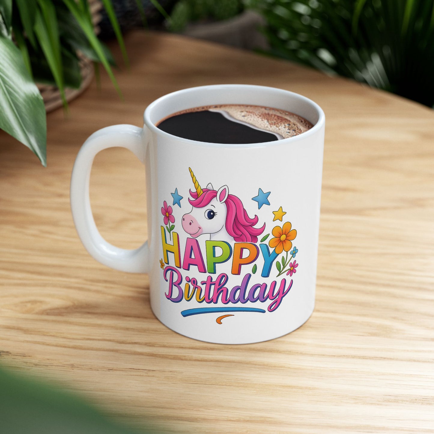 Birthday Mug - Happy Birthday Unicorn Clipart