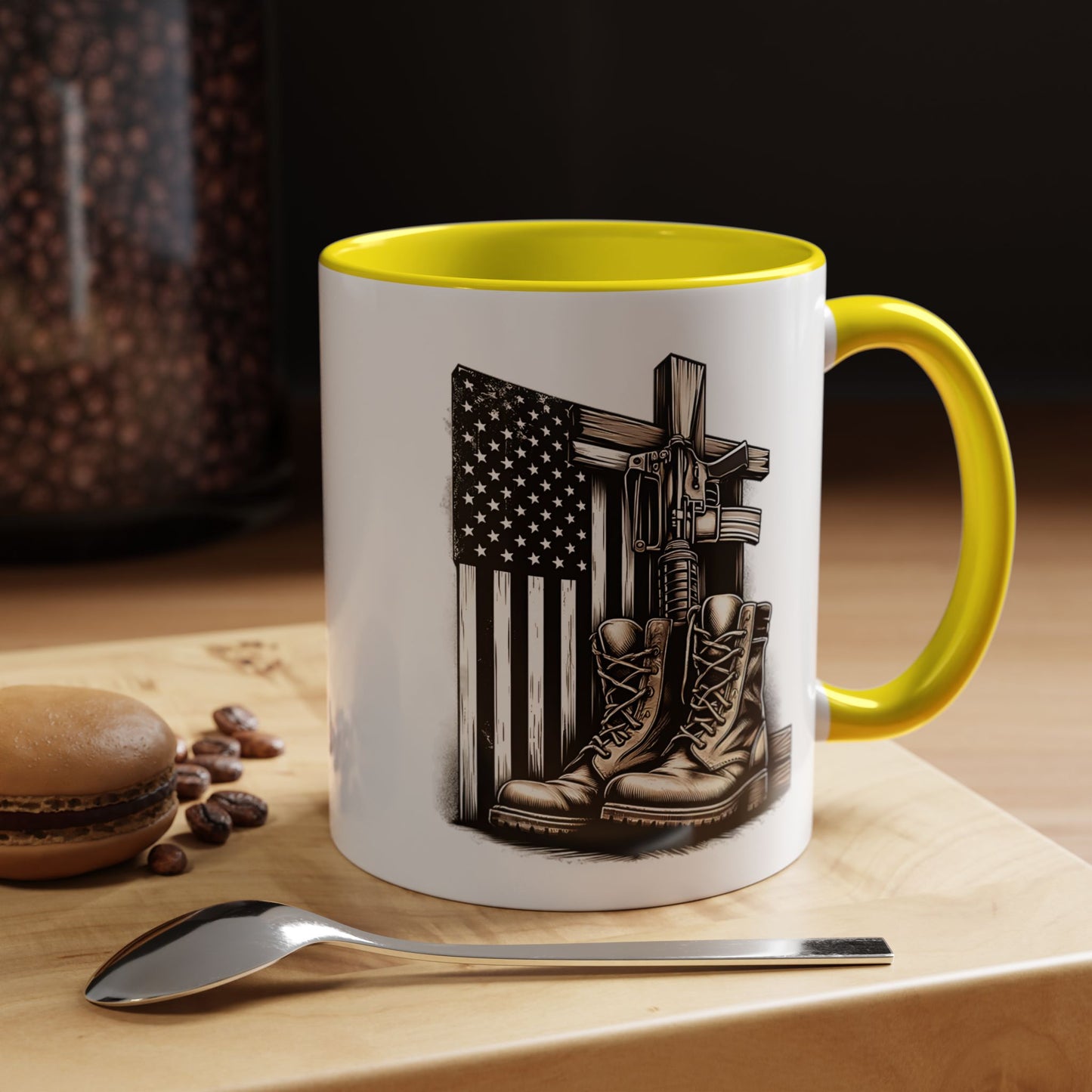 4th of July Mug - Fallen Soldier Boots Flag