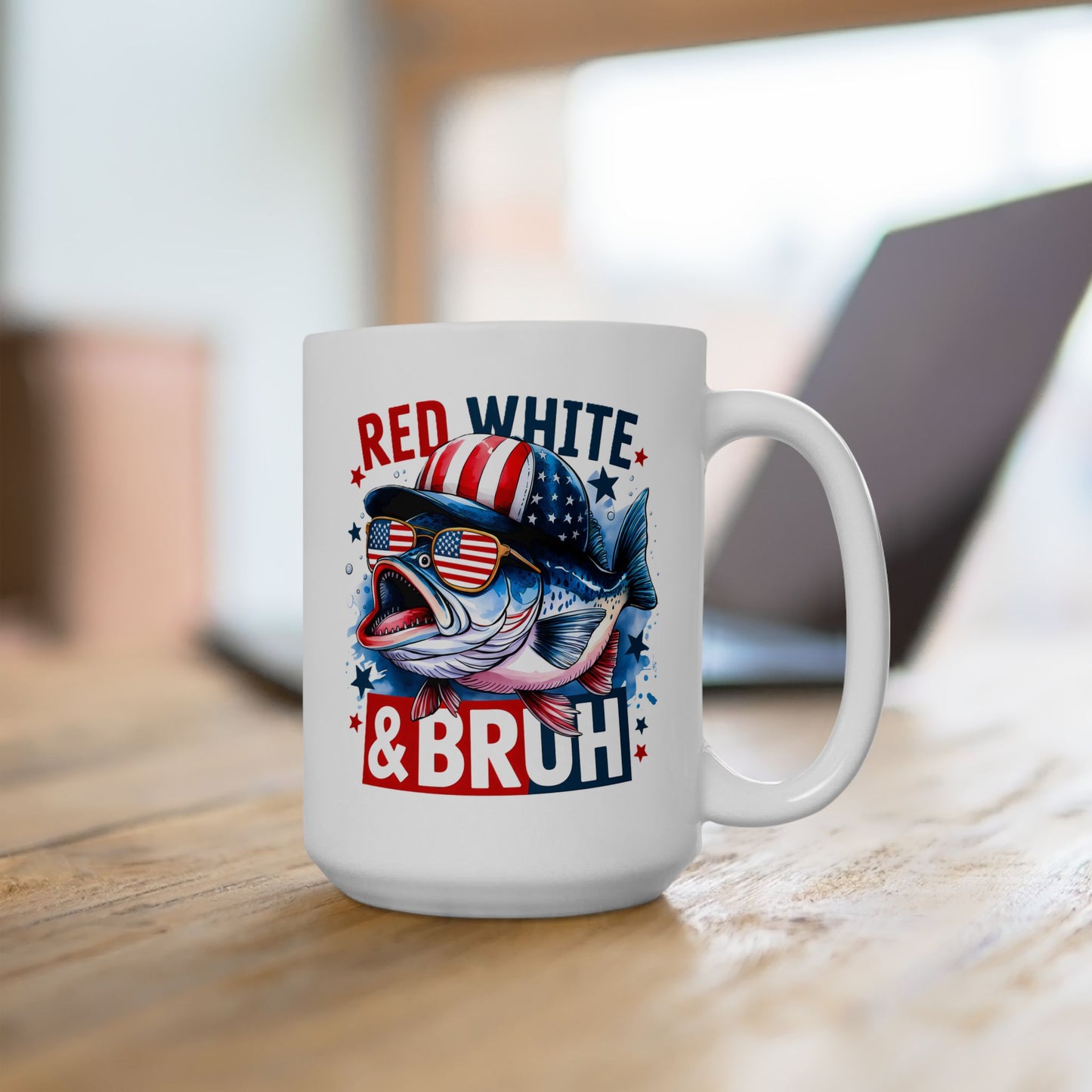 4th of July Mug - Red White & Bruh