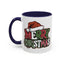 Christmas Mug - Merry Christmas Red Green & White Graffiti Hat
