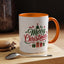 Christmas Mug - Merry Christmas Green & Red Text Tree Snowflakes Presents