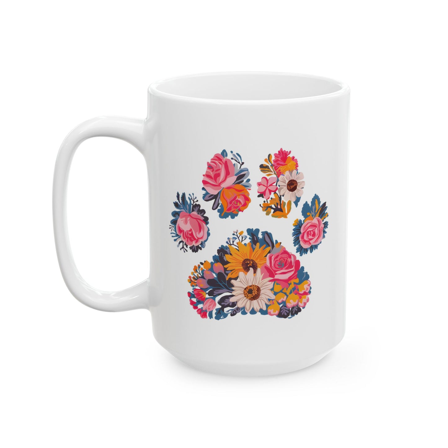 Animal Mug - Floral Dog Paw
