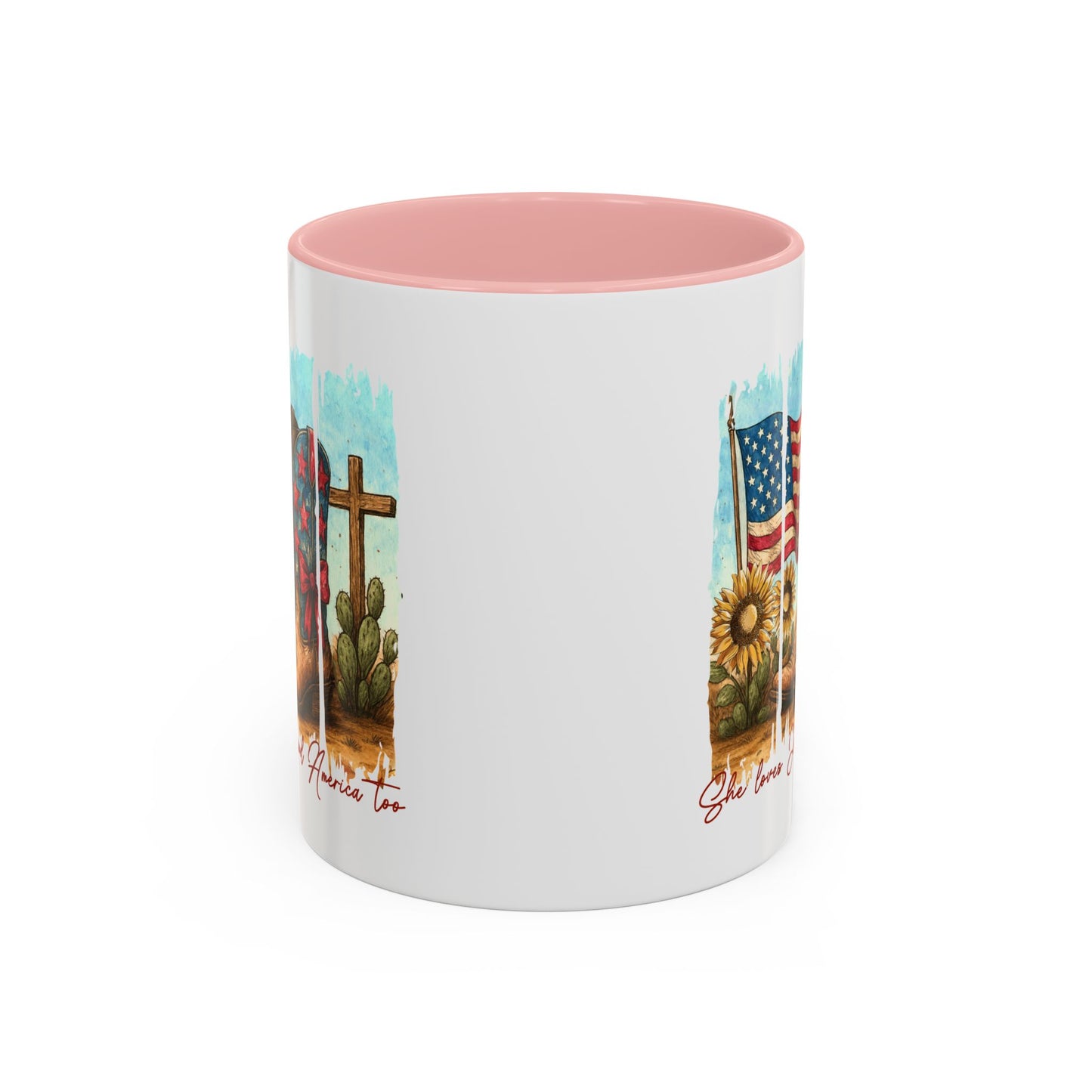 4th of July Mug - She Loves Jesus & America Too Boots