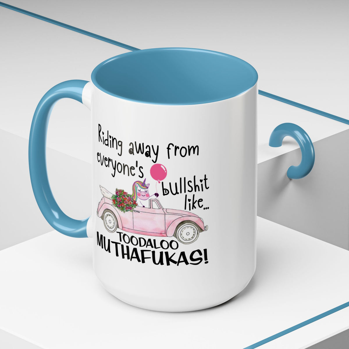 Adult Mug - Riding Away From Everyones Bullshit