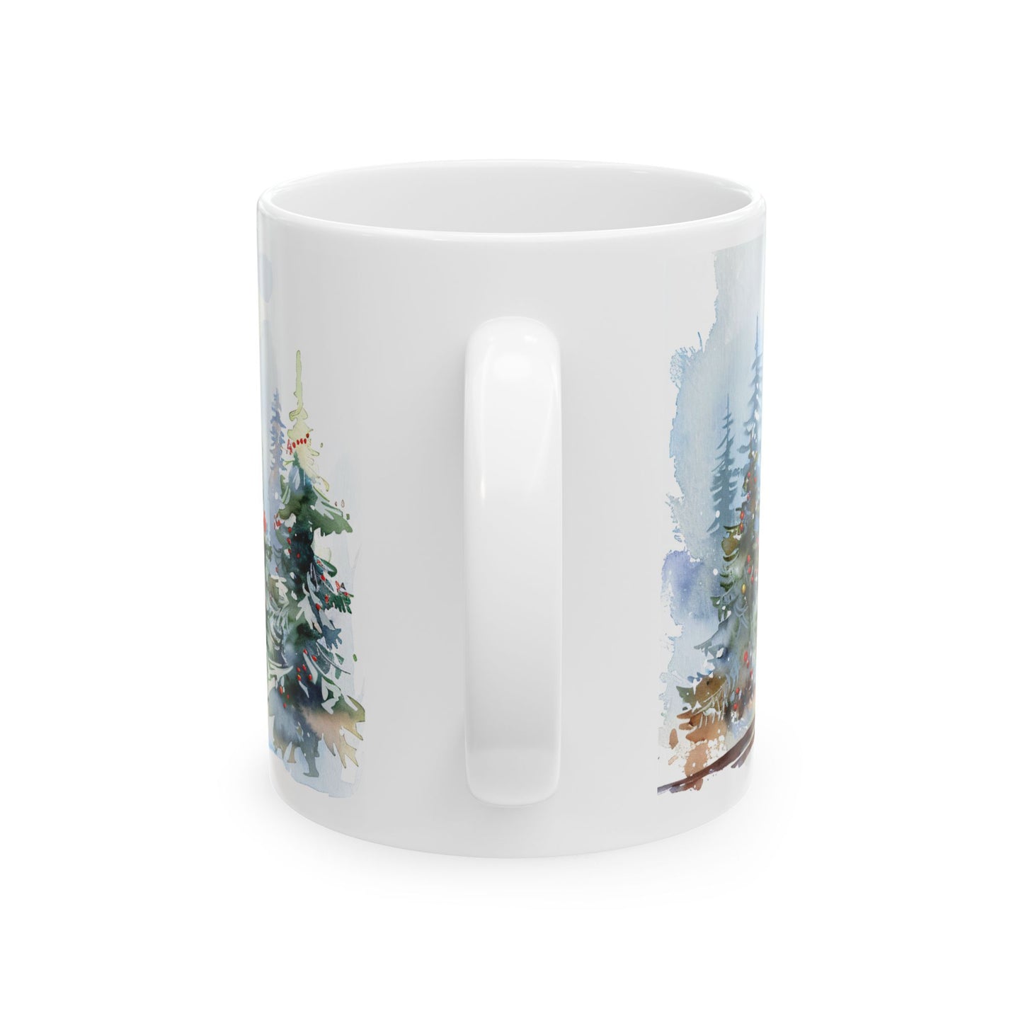 Christmas Mug - Snowy Landscape Train Wrap 4