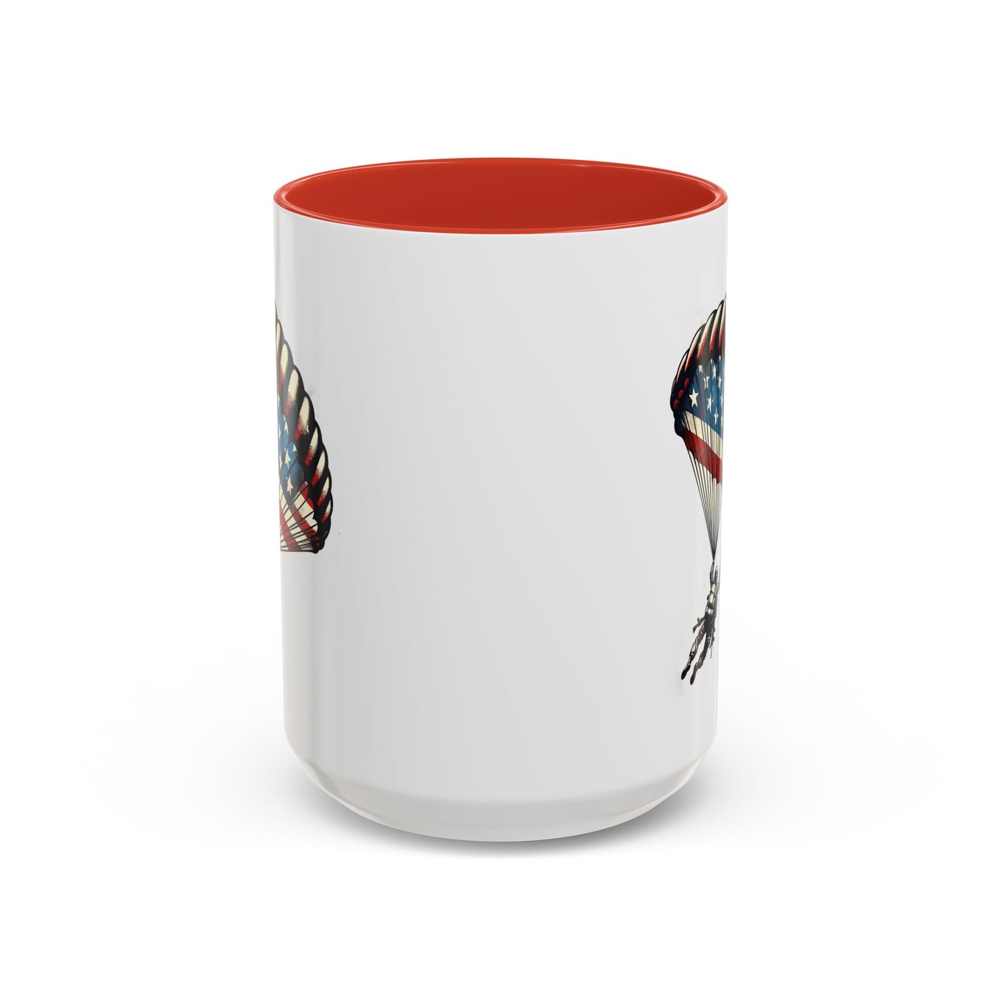 4th of July Mug - Airborne Soldier Parachute Flag