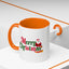 Christmas Mug - Merry Christmas Green & Red Text Santa Presents