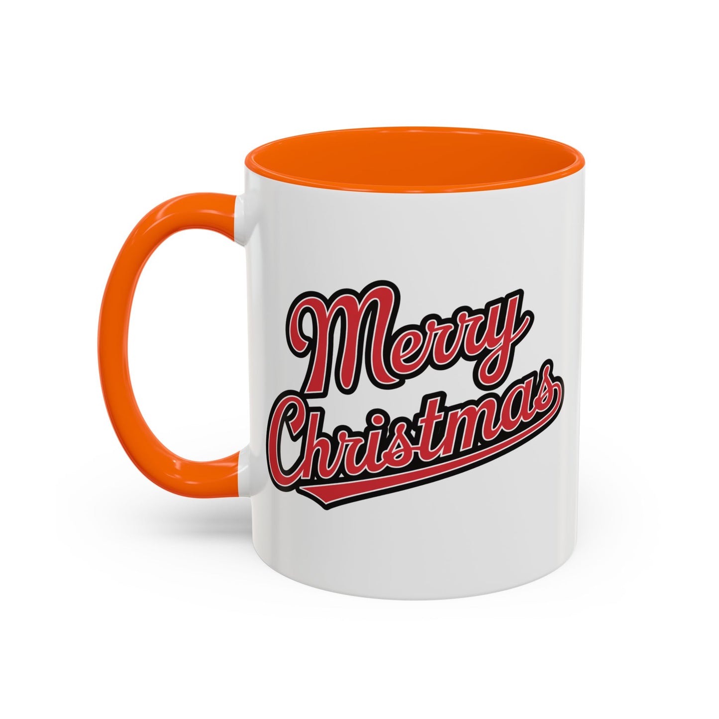 Christmas Mug - Merry Christmas Red & Black Baseball Text