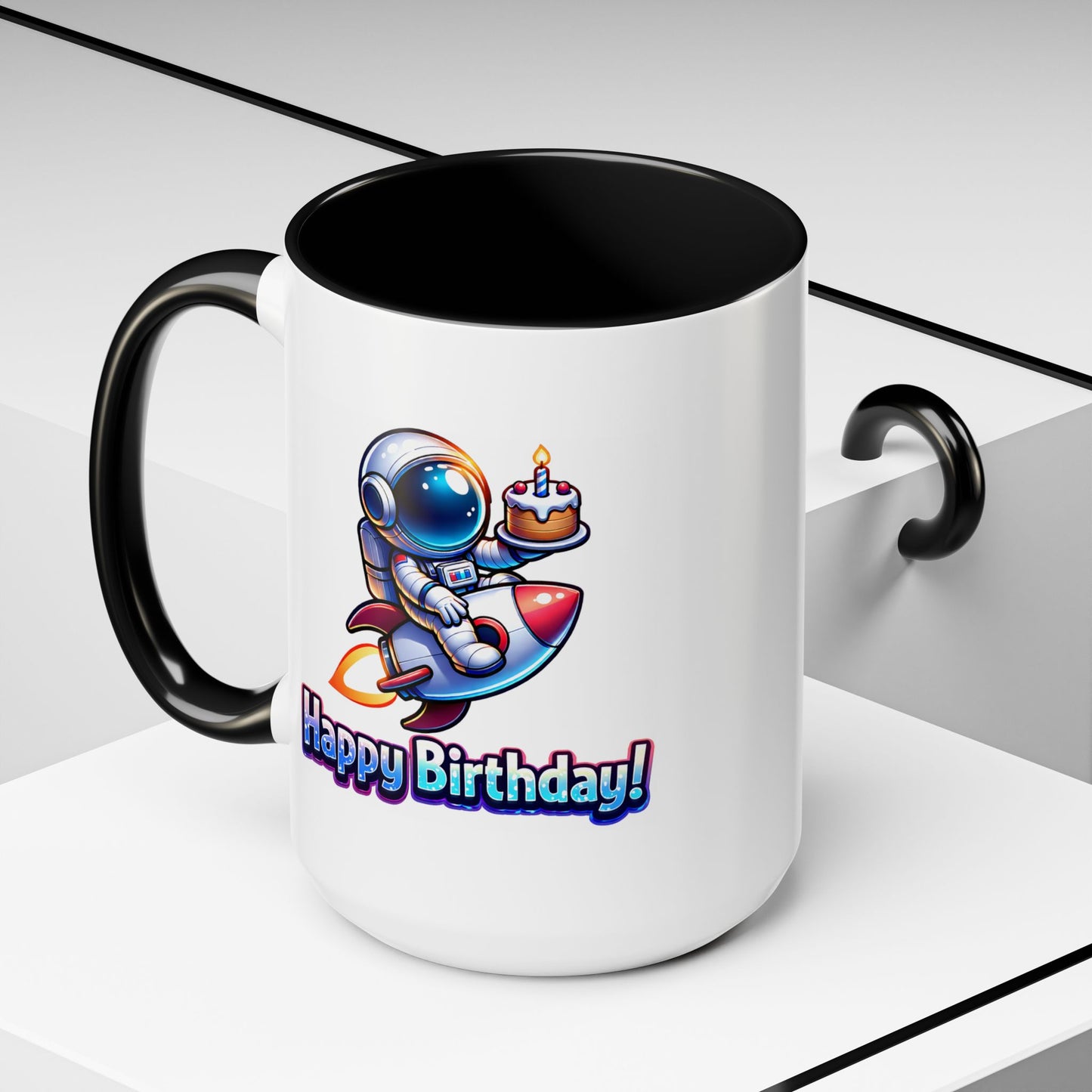 Birthday Mug - Astronaut Rocket