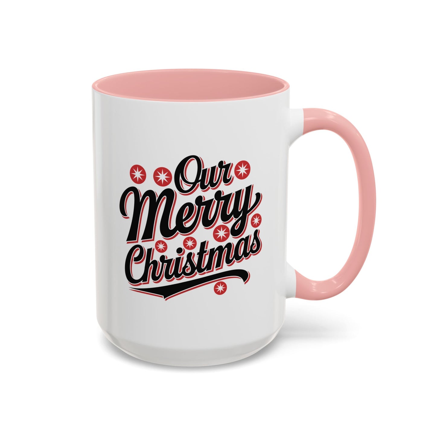 Christmas Mug - Merry Christmas Black Red & White Baseball Text