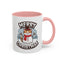 Christmas Mug - Merry Christmas Black & White Text Snowman Cat