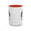 Christmas Mug - Happy Holidays Red & White Text Santa Snowman