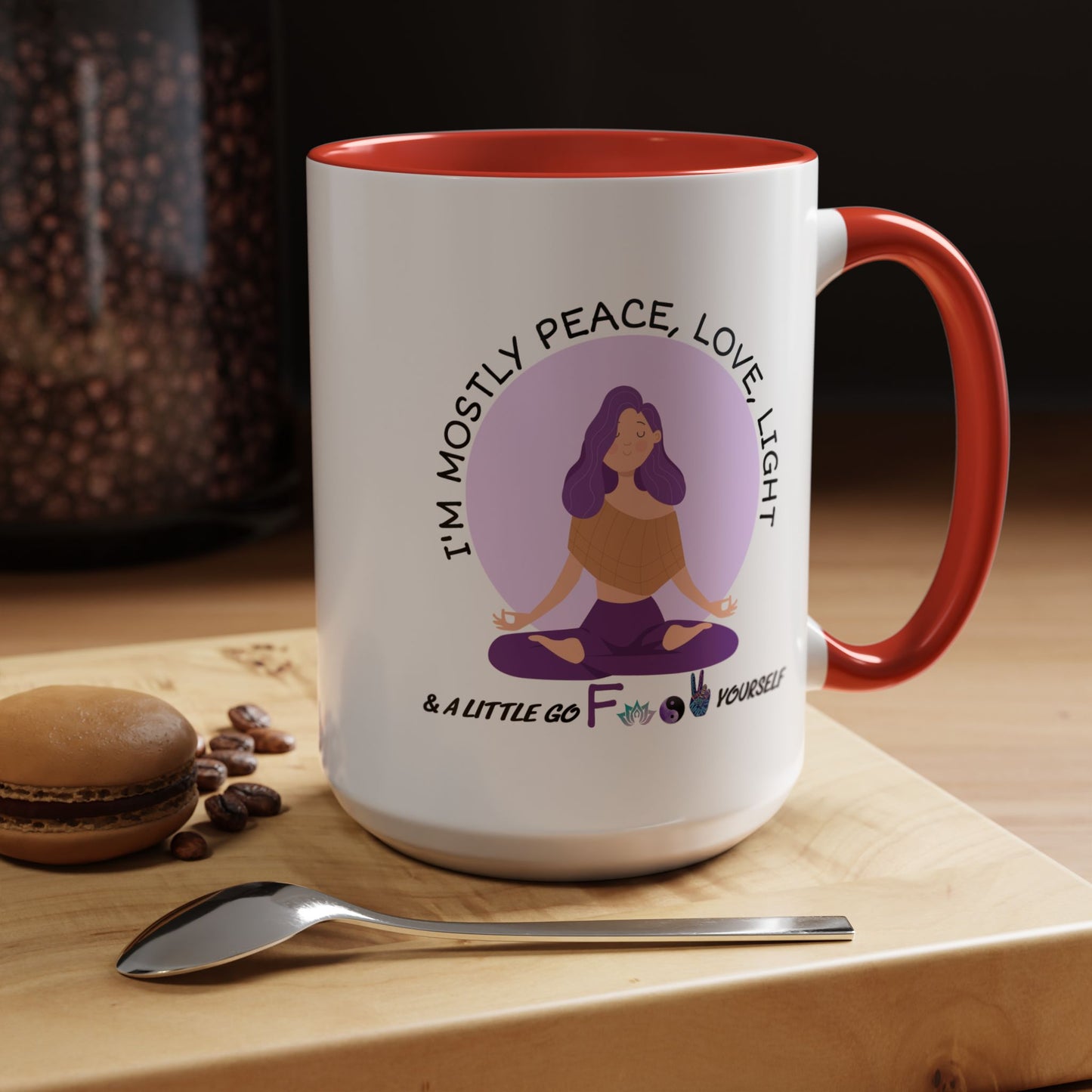 Adult Mug - I'm Mostly Peace, Love, Light