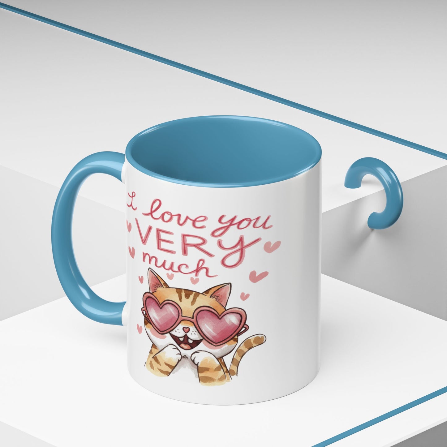 Anniversary Mug - I love You Very Much Cat