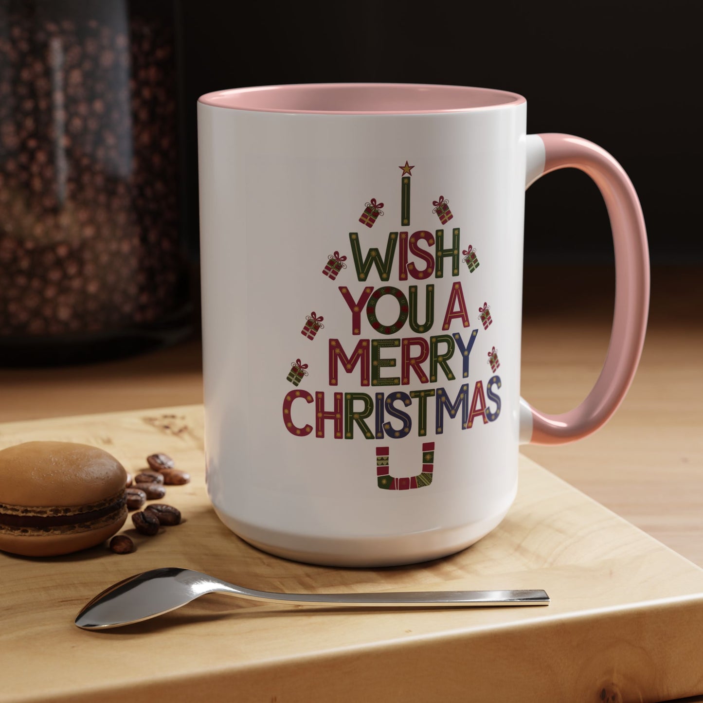Christmas Mug - I Wish You a Merry Christmas Present Treee