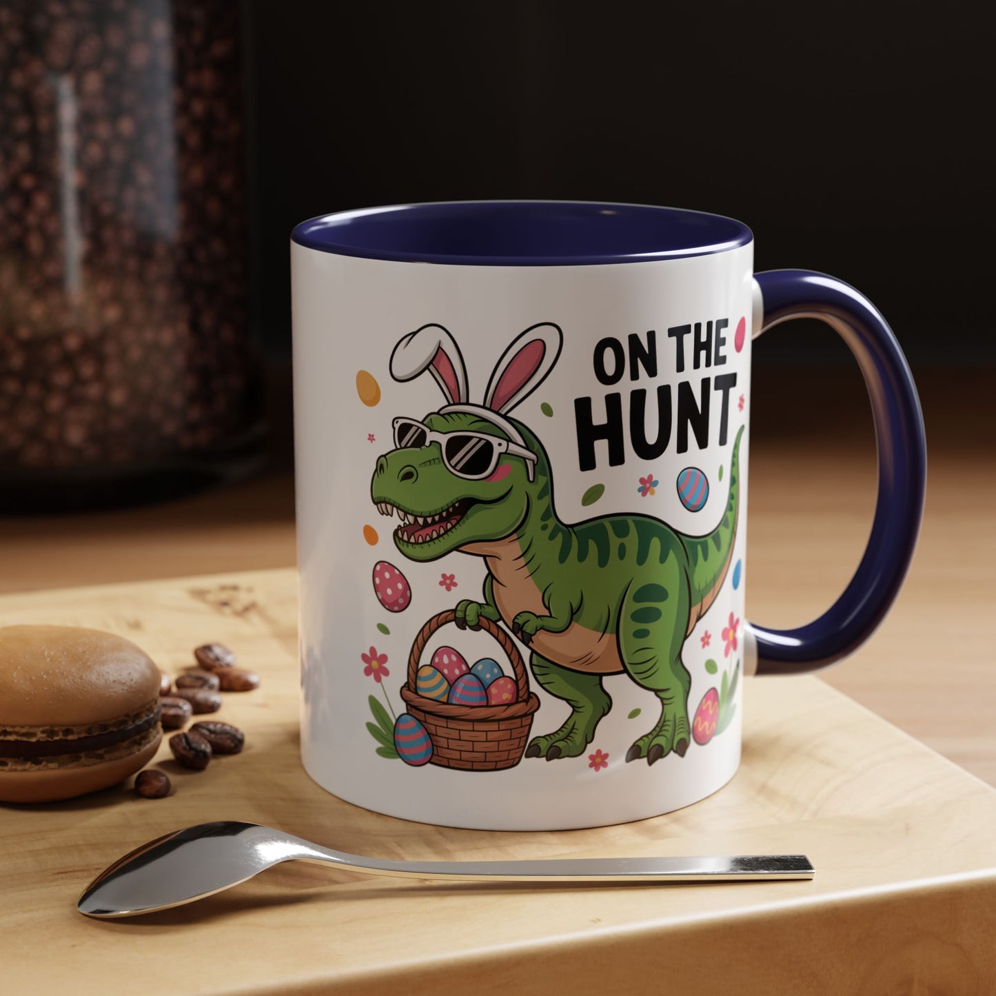 Easter Mug - On The Hunt Dinosaur