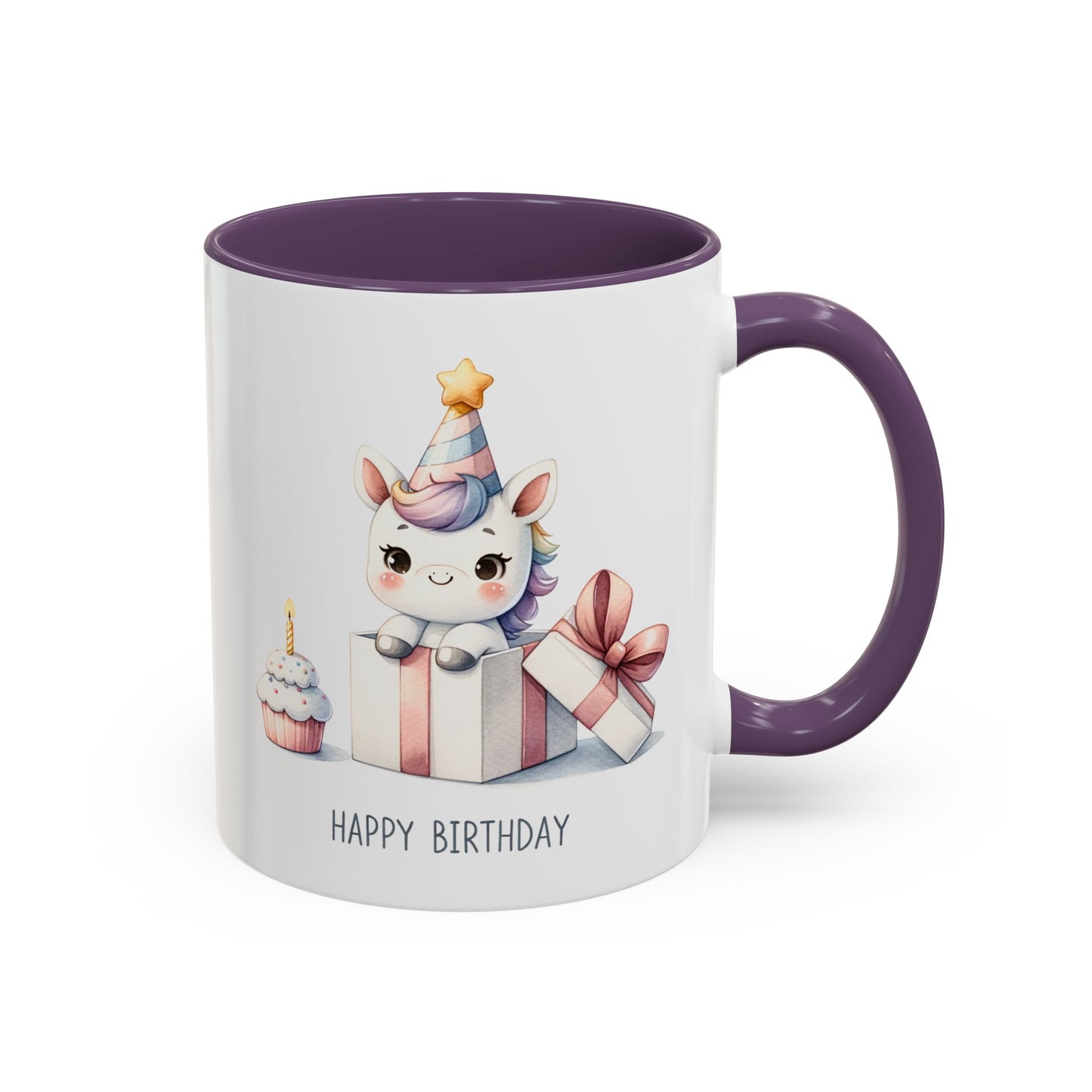 Birthday Mug - Unicorn With Present
