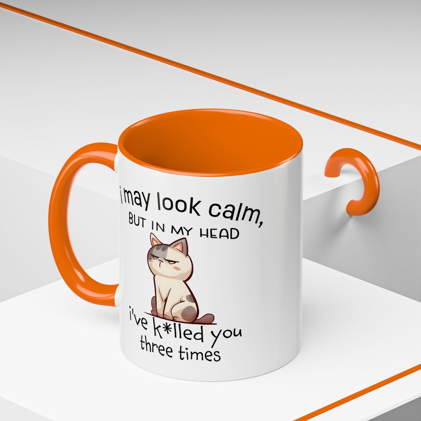 Adult Mug - I May Look Calm Cat