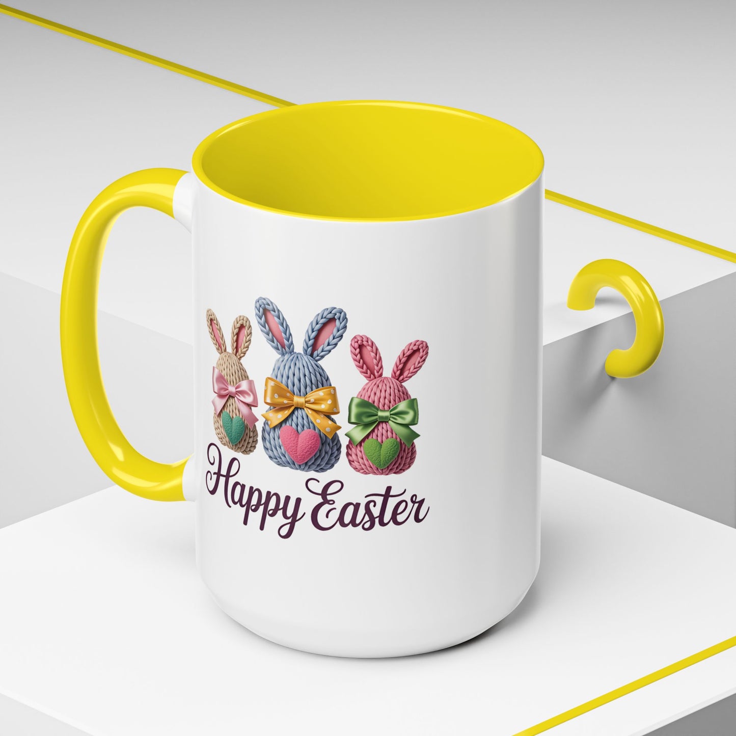 Easter Mug - Yarn Bunnies