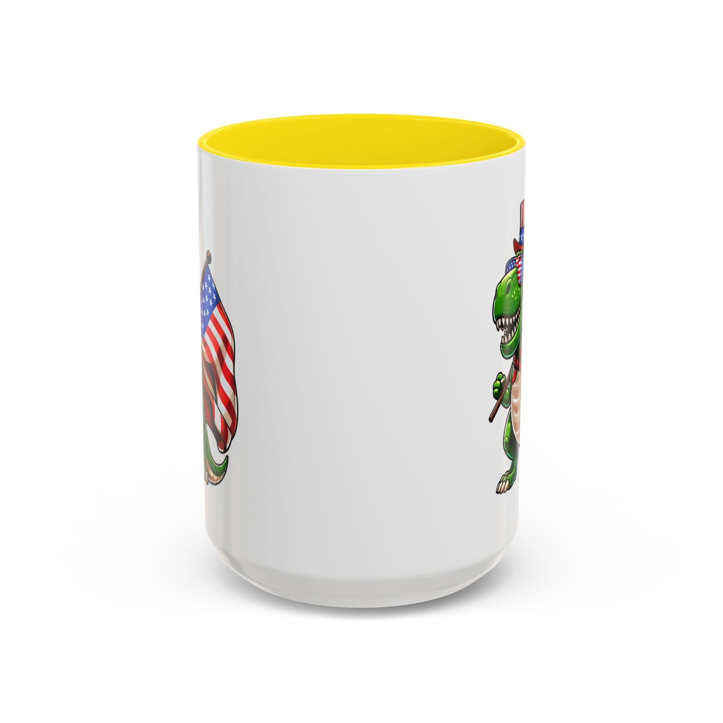 4th of July Mug - T Rex Dinosaur USA Flag
