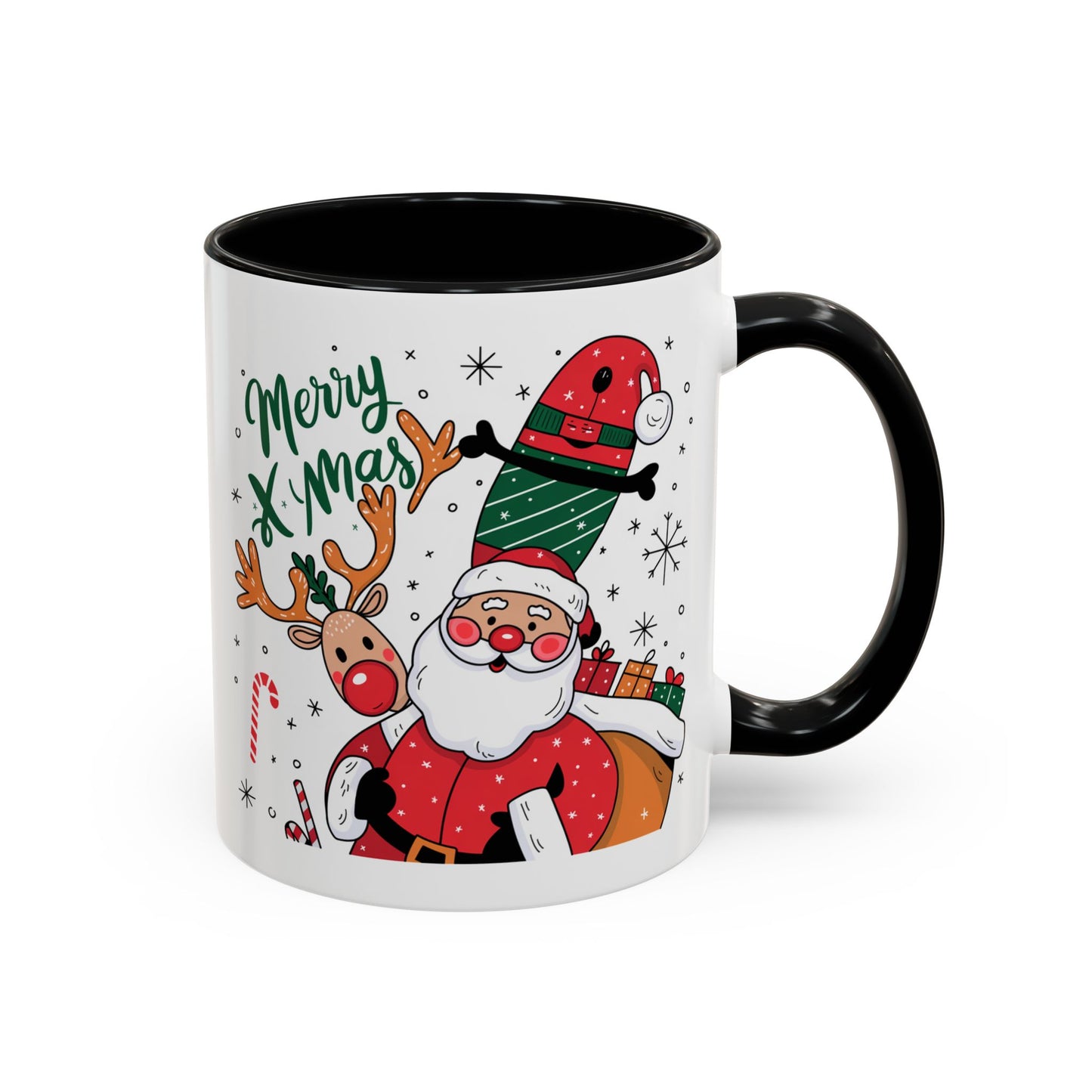 Christmas Mug - Merry Xmas Santa Reindeer