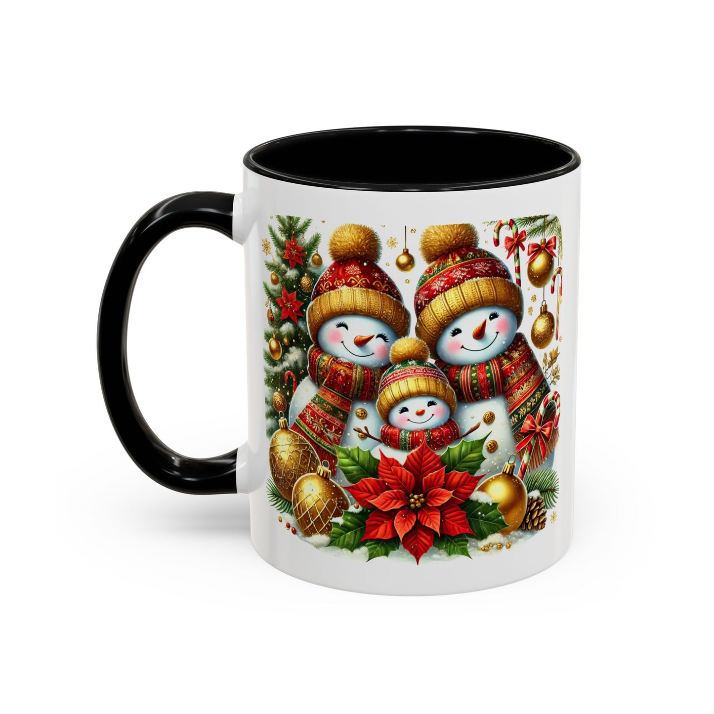 Christmas Mug - Gold Snowman Family 2