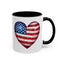 4th of July Mug - Heart American Flag