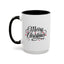 Christmas Mug - Merry Christmas Black Text Red Ornaments