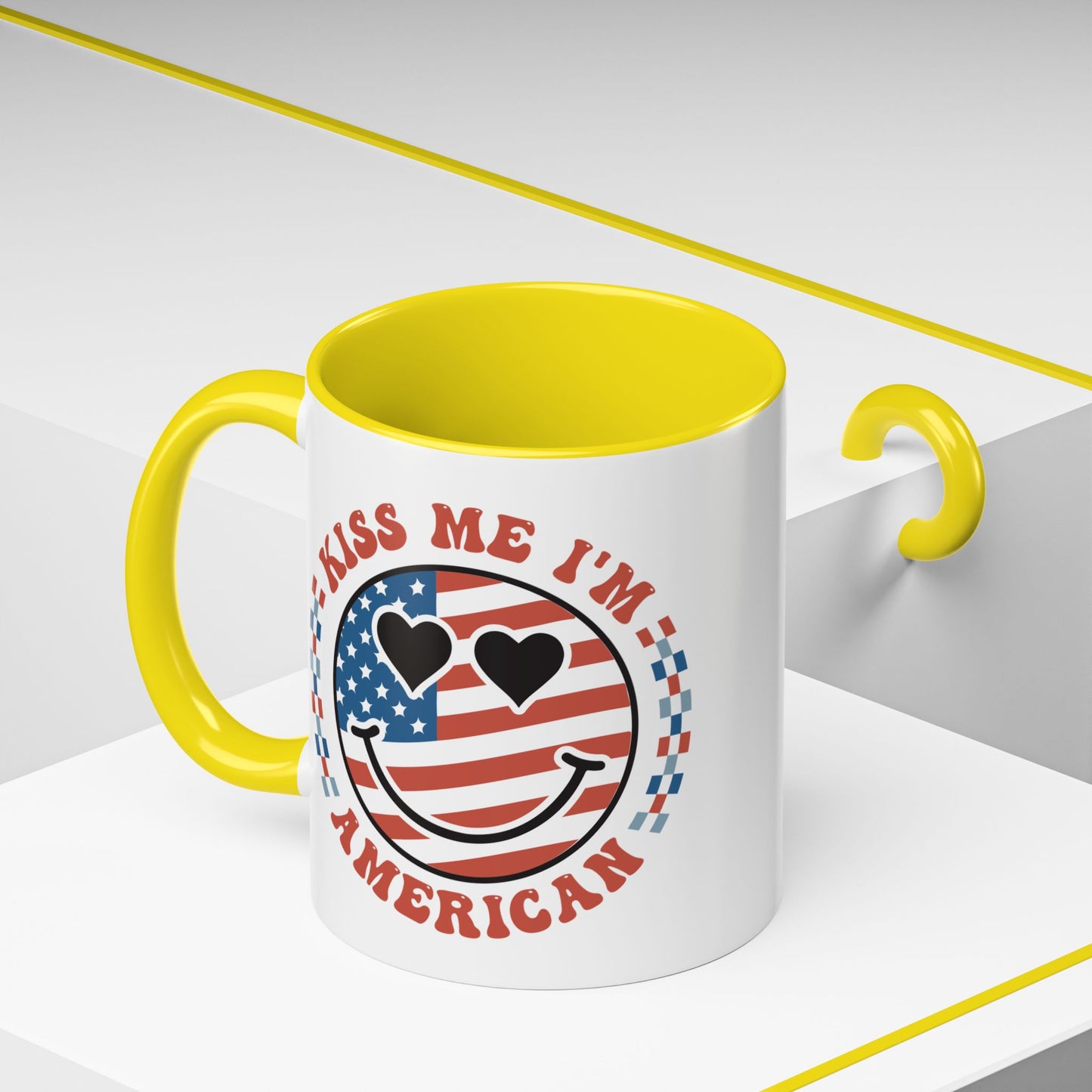 4th of July Mug - Kiss Me I'm American