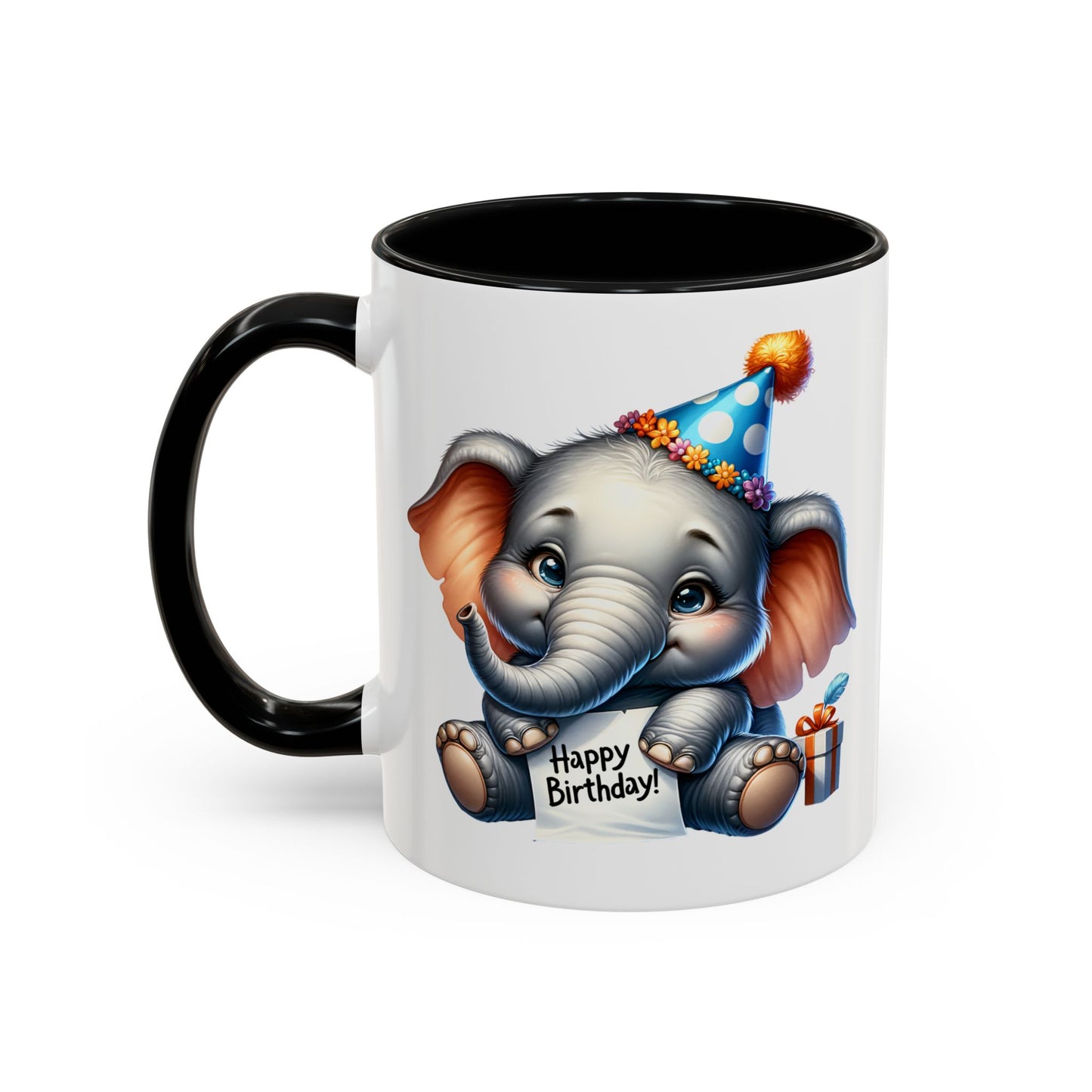 Birthday Mug - Happy Birthday Elephant Clipart