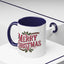 Christmas Mug - Merry Christmas Maroon & Green Text Decorations