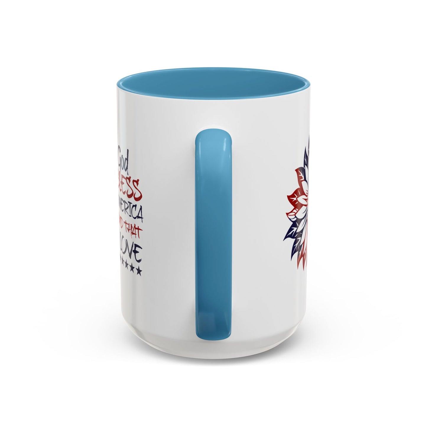 4th of July Mug - God Bless America Sunflower
