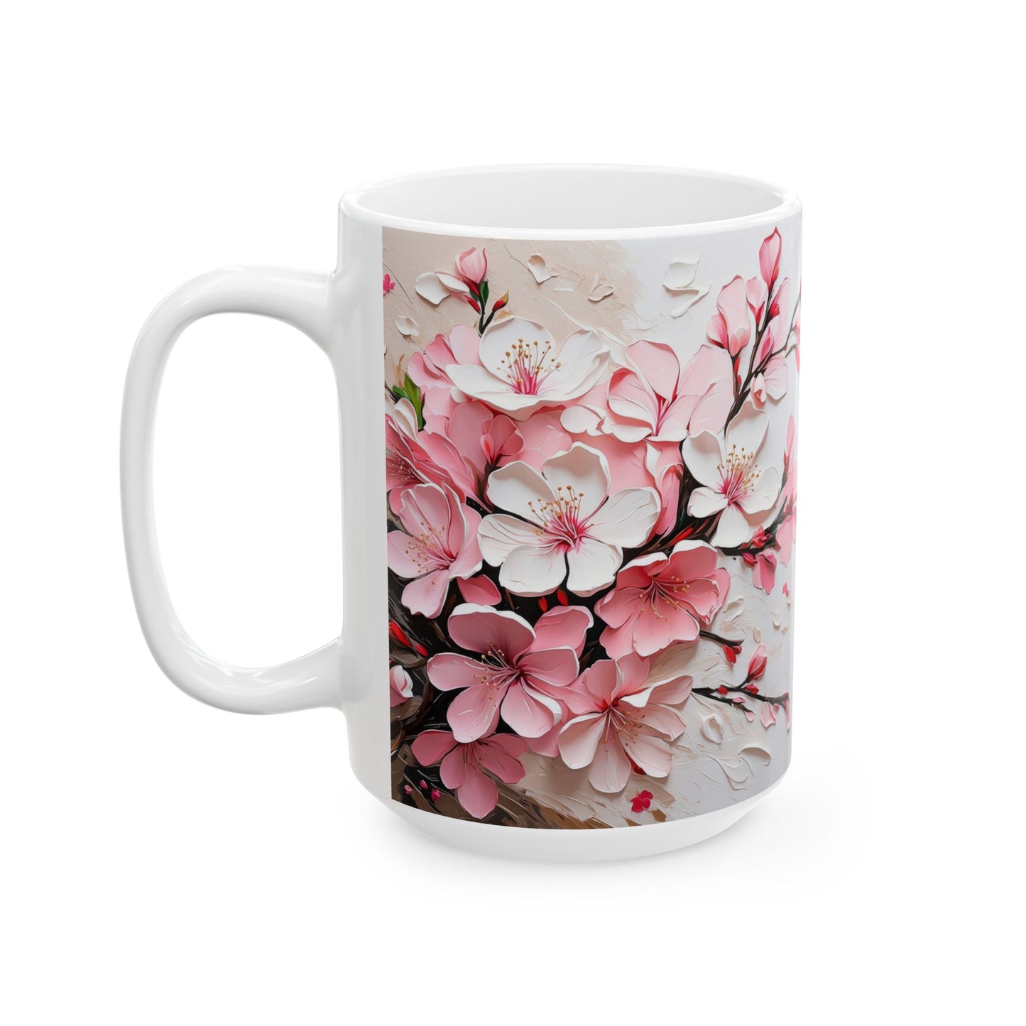 Artistic Mug - Cherry Blossom Oil Painting