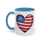 4th of July Mug - Heart American Flag