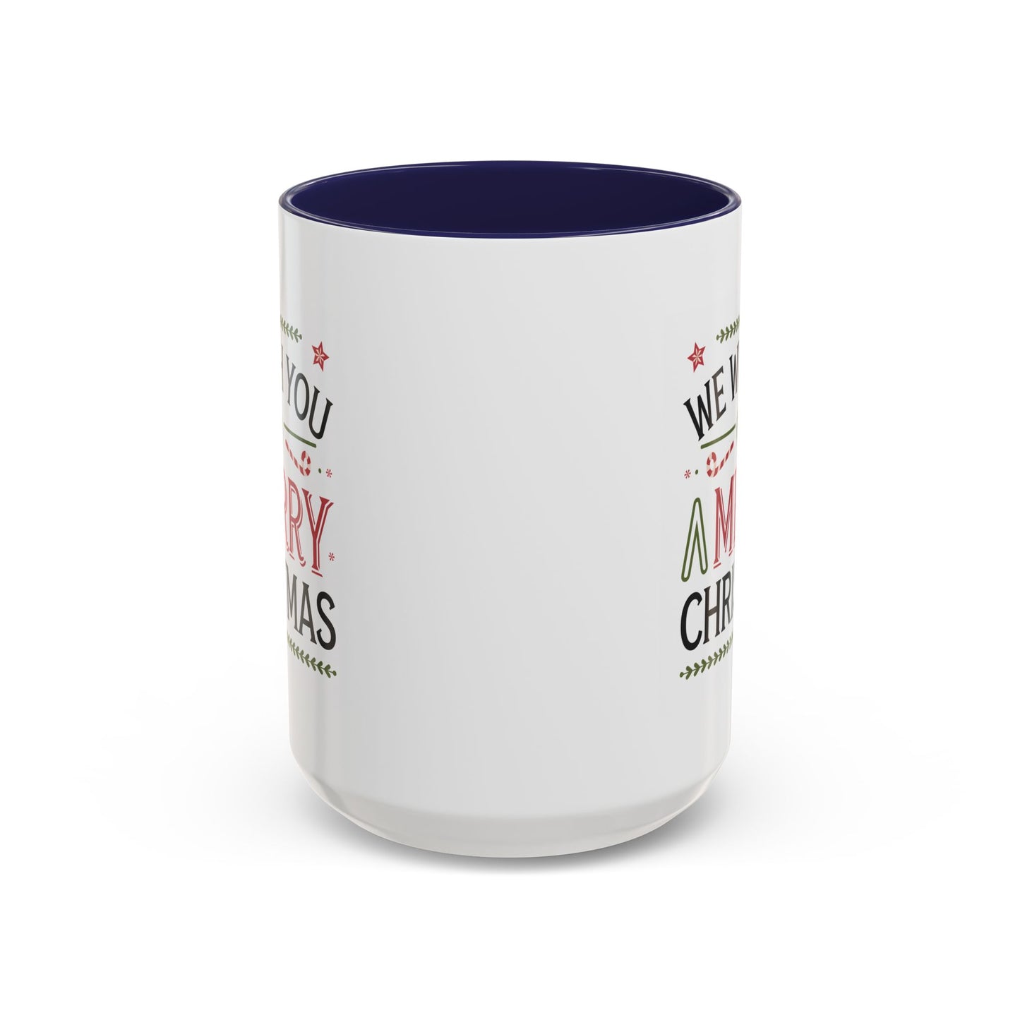 Christmas Mug - We Wish You a Merry Christmas Blue Green & Red Text