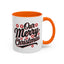 Christmas Mug - Merry Christmas Black Red & White Baseball Text