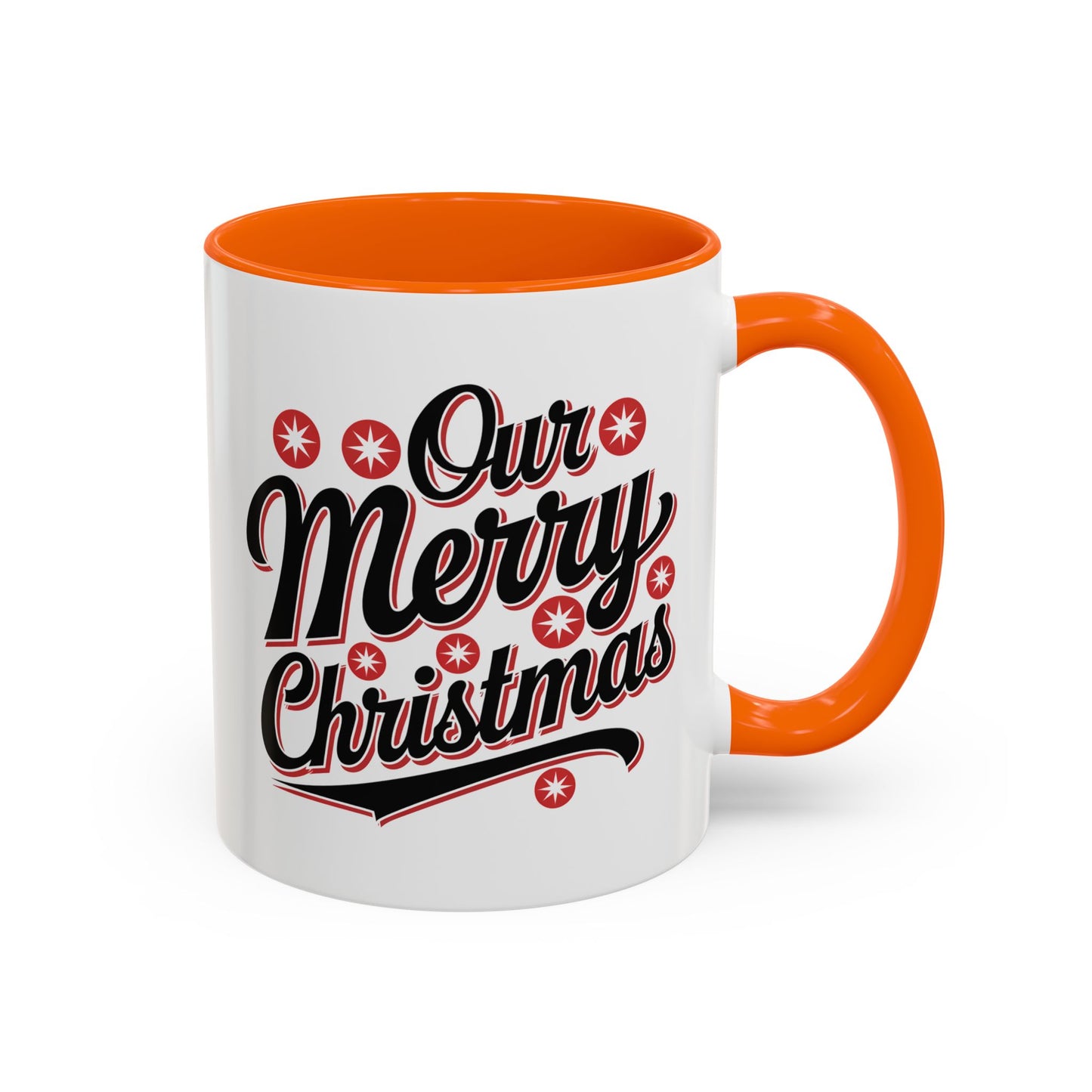 Christmas Mug - Merry Christmas Black Red & White Baseball Text