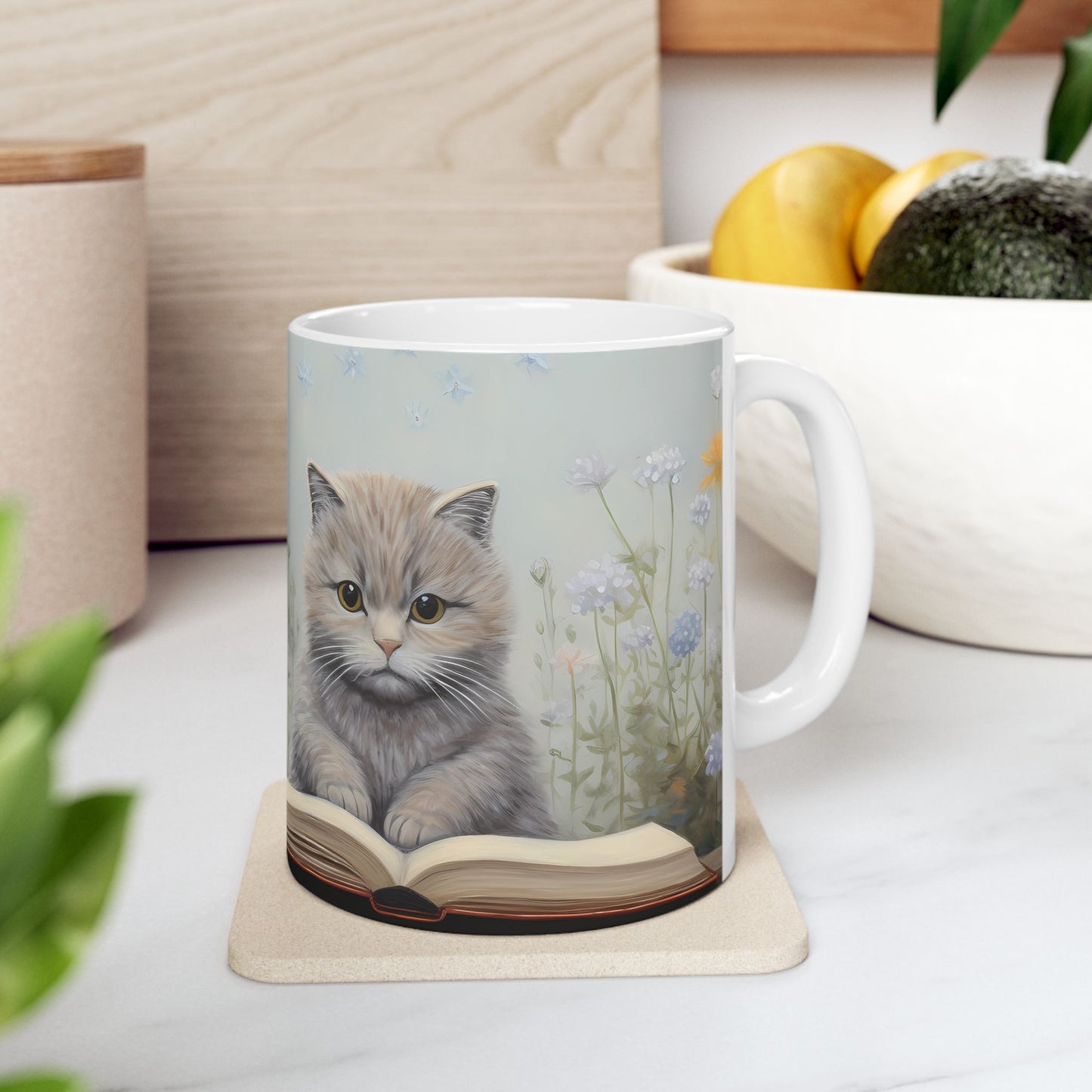 Artistic Mug - Felted Cat