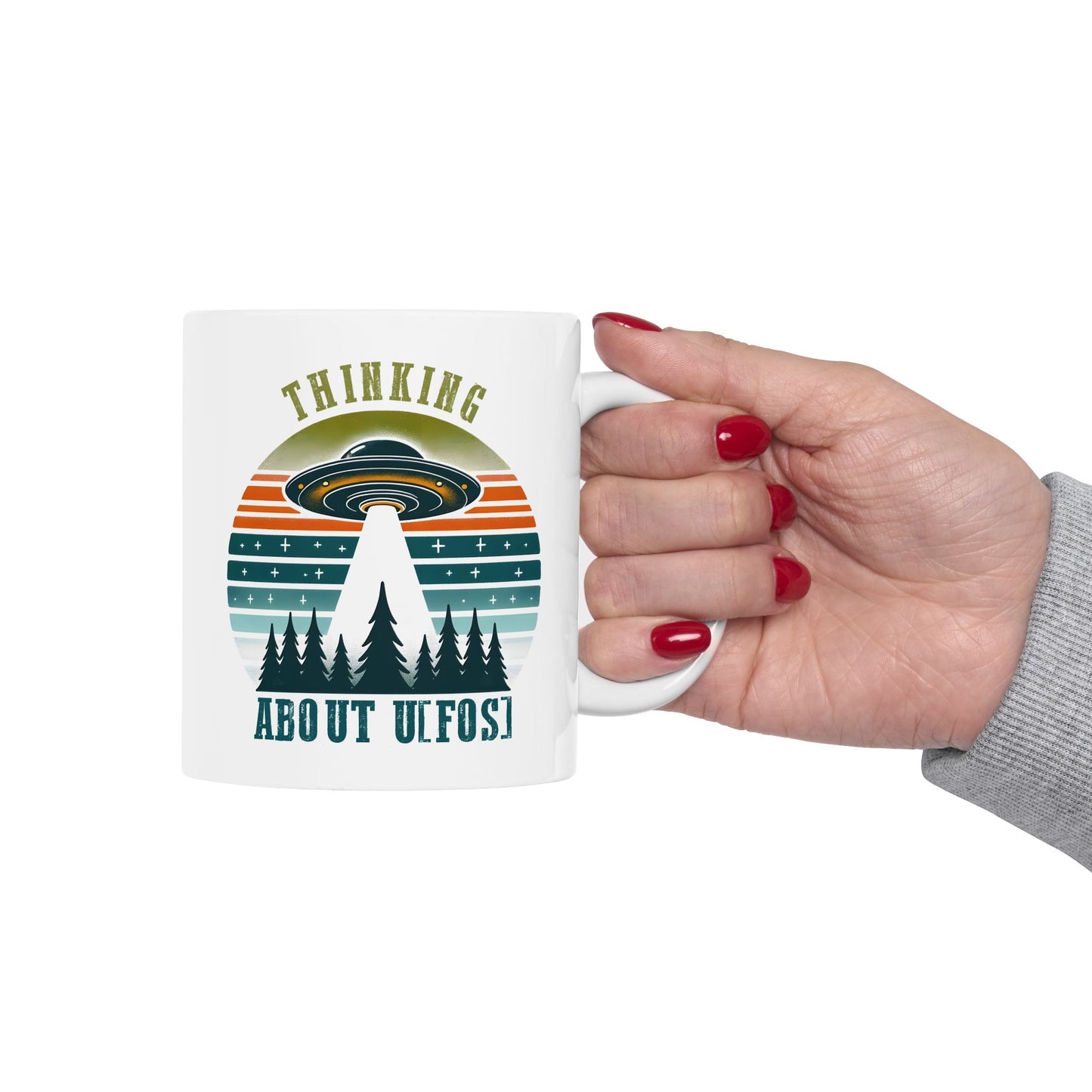 Alien Mug - Thinking About UFOS!