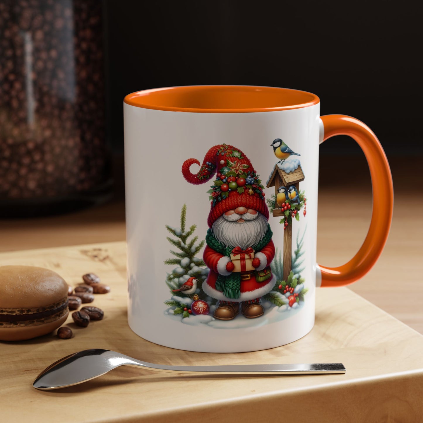 Christmas Mug - Gnome and Birds