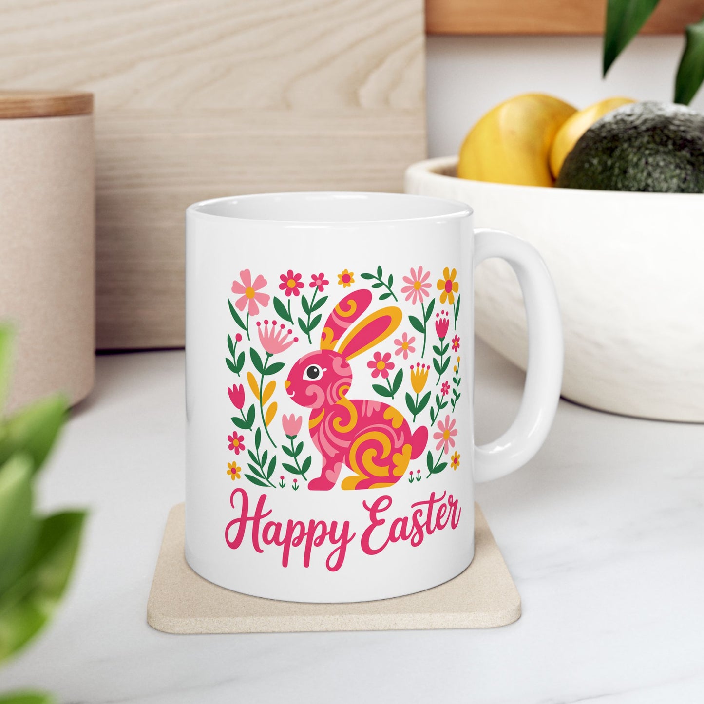 Easter Mug - Floral Bunny