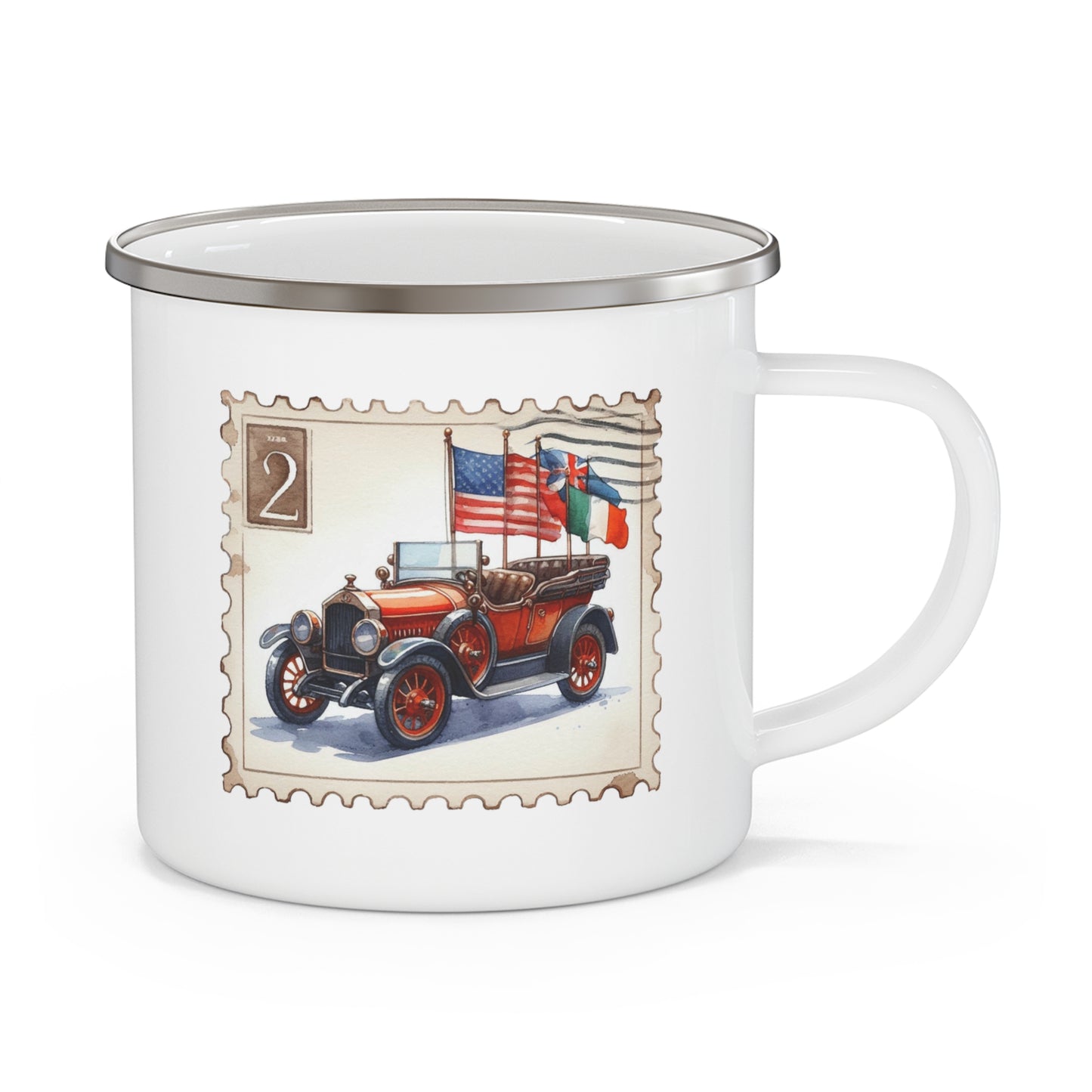 4th of July Mug - Classic Car Stamp