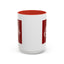 Christmas Mug - Merry Christmas White Text Maroon Background