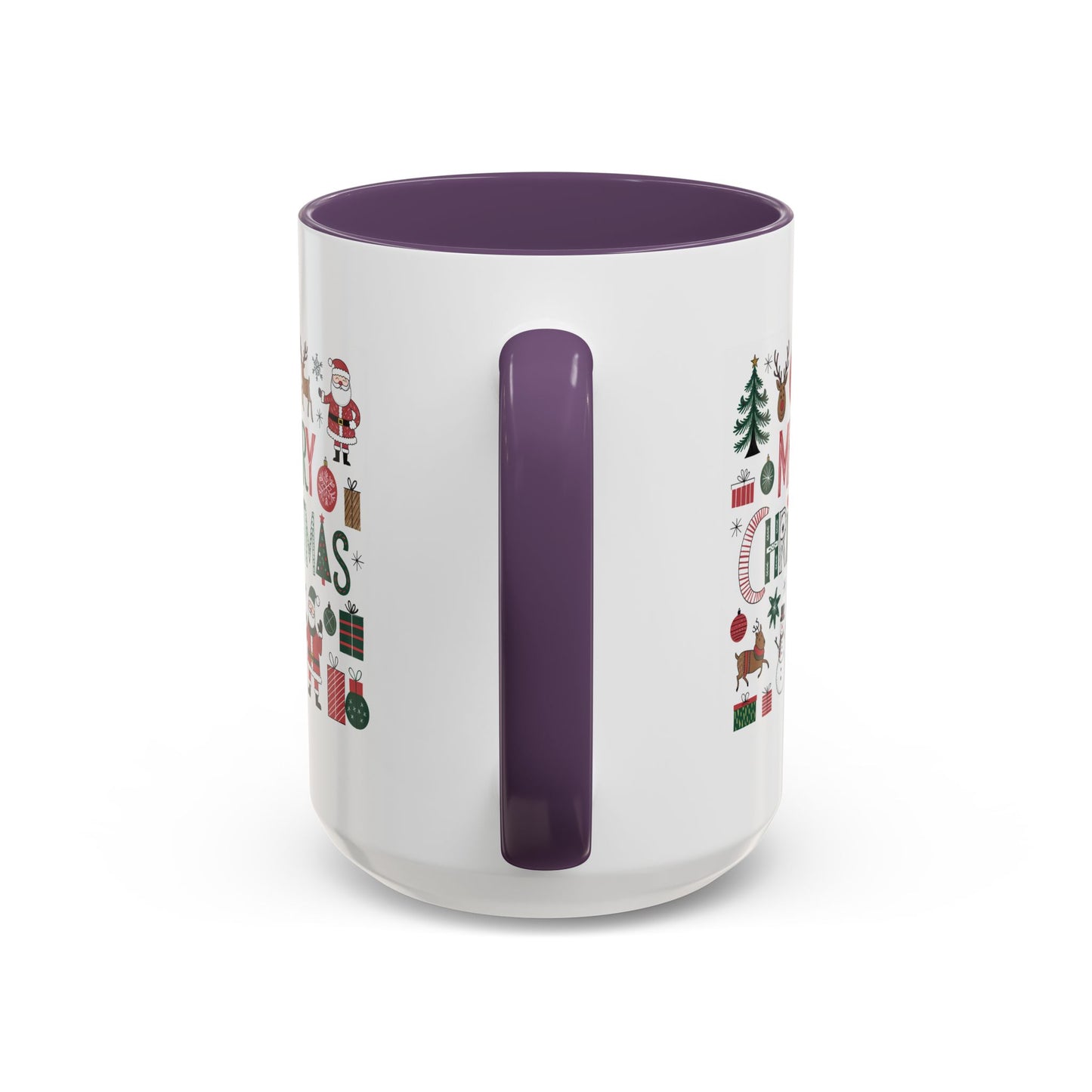 Christmas Mug - Merry Christmas Red White & Green Text Collage