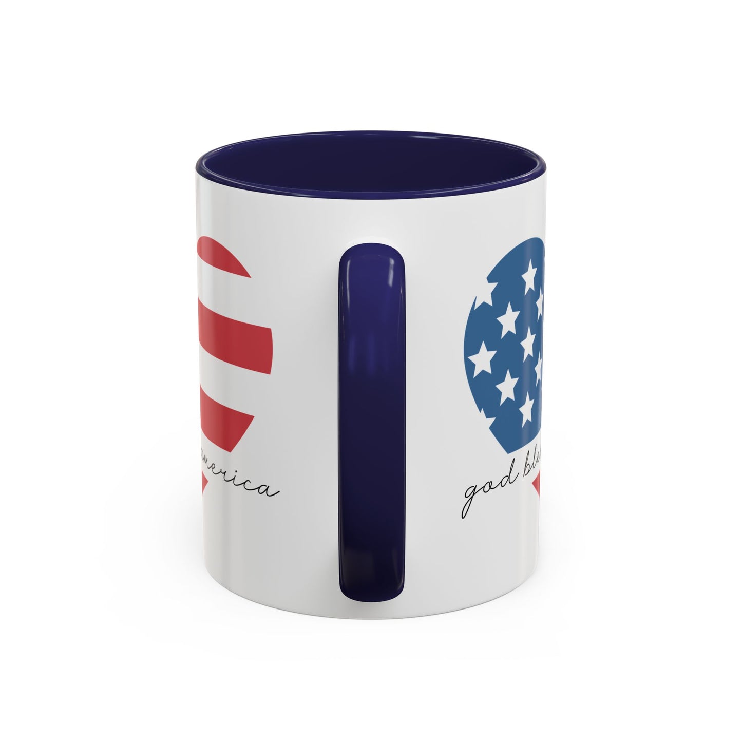 4th of July Mug - God Bless America Flag Heart