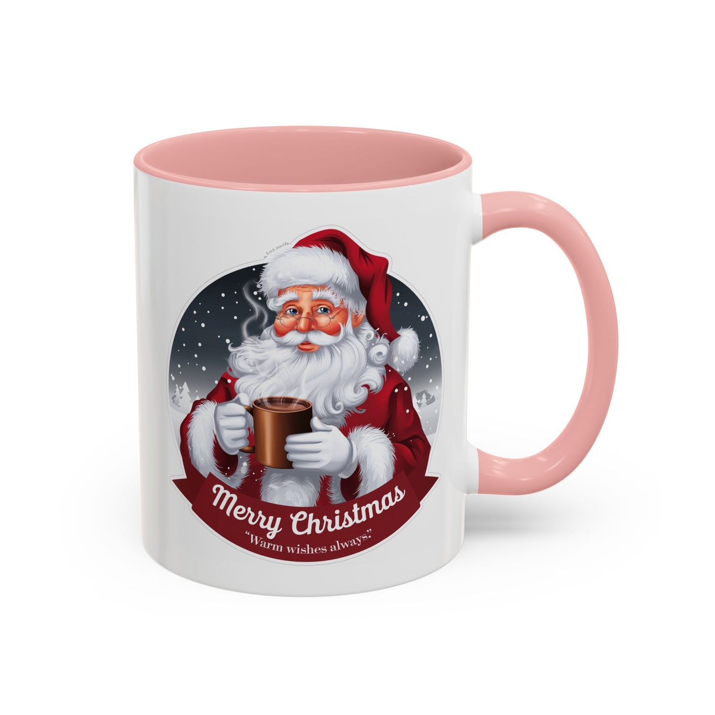 Christmas Mug - Merry Christmas Warm Wishes Always Santa