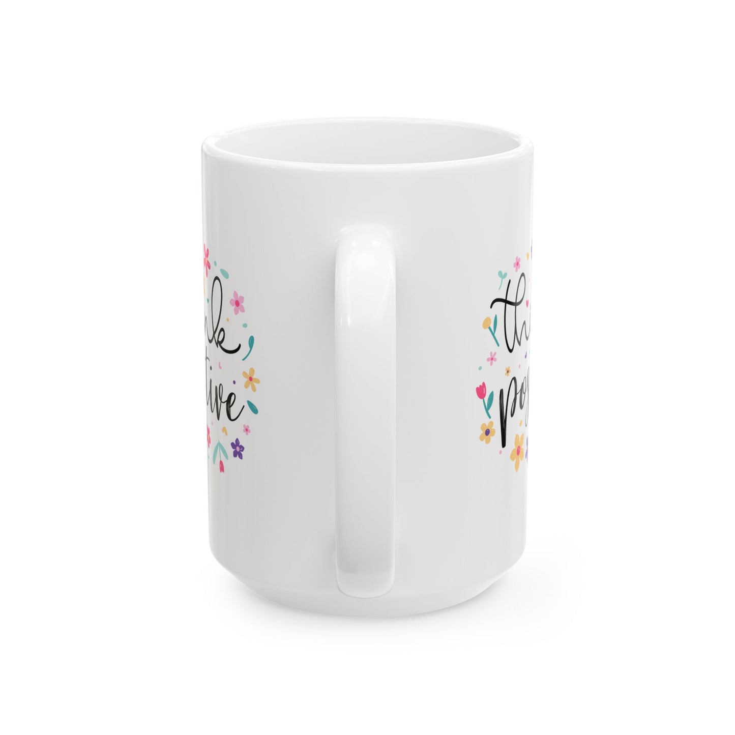 Wellness Mug - Think Positive Flowers