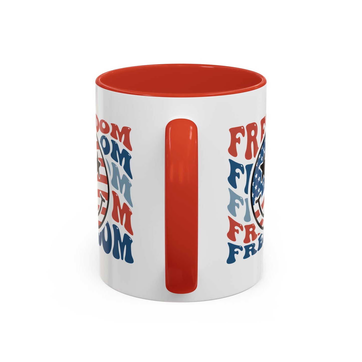 4th of July Mug - Freedom Smiley Face